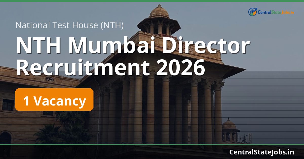 NTH Mumbai Director Recruitment 2026