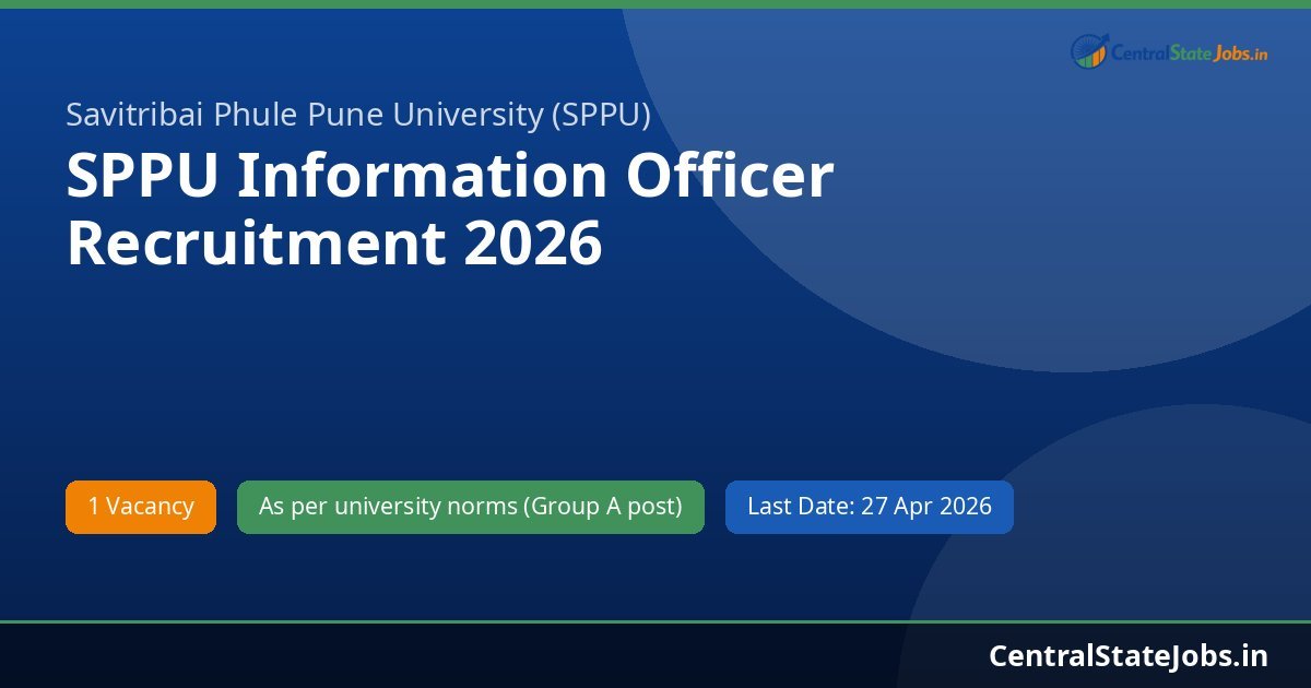 SPPU Information Officer Recruitment 2026