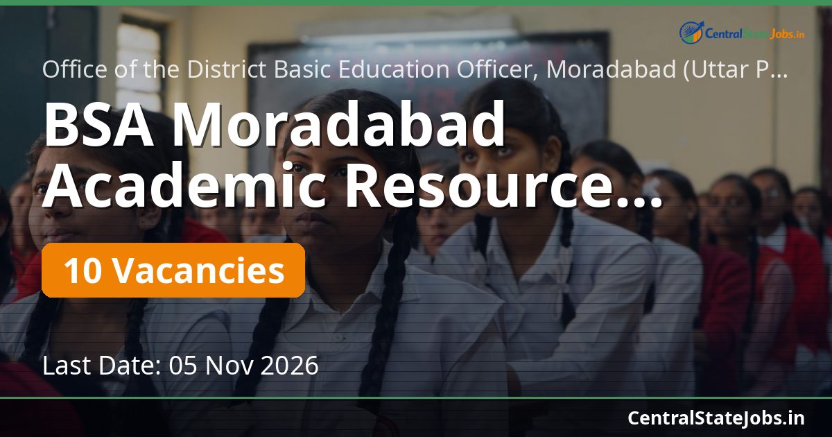 BSA Moradabad अकादमिक रिसोर्स पर्सन भर्ती 2026