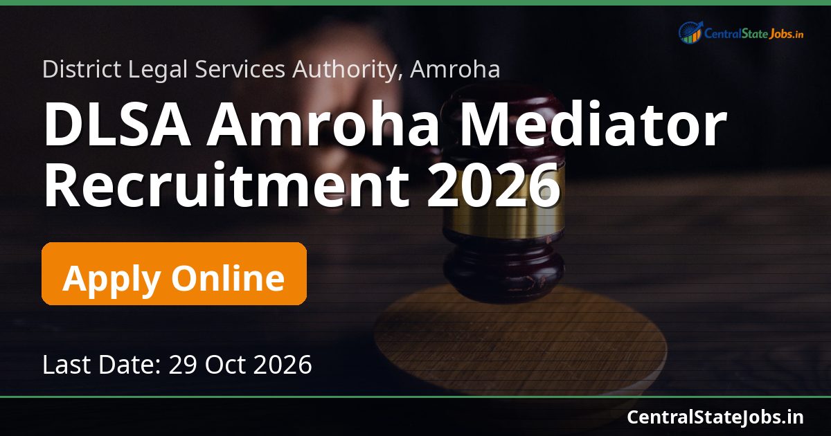 DLSA Amroha Mediator Recruitment 2026