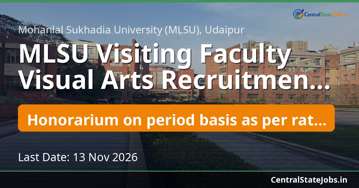 MLSU Visiting Faculty Visual Arts Recruitment 2026