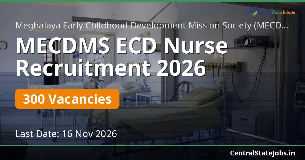 MECDMS ECD Nurse Recruitment 2026 — 300 Vacancies
