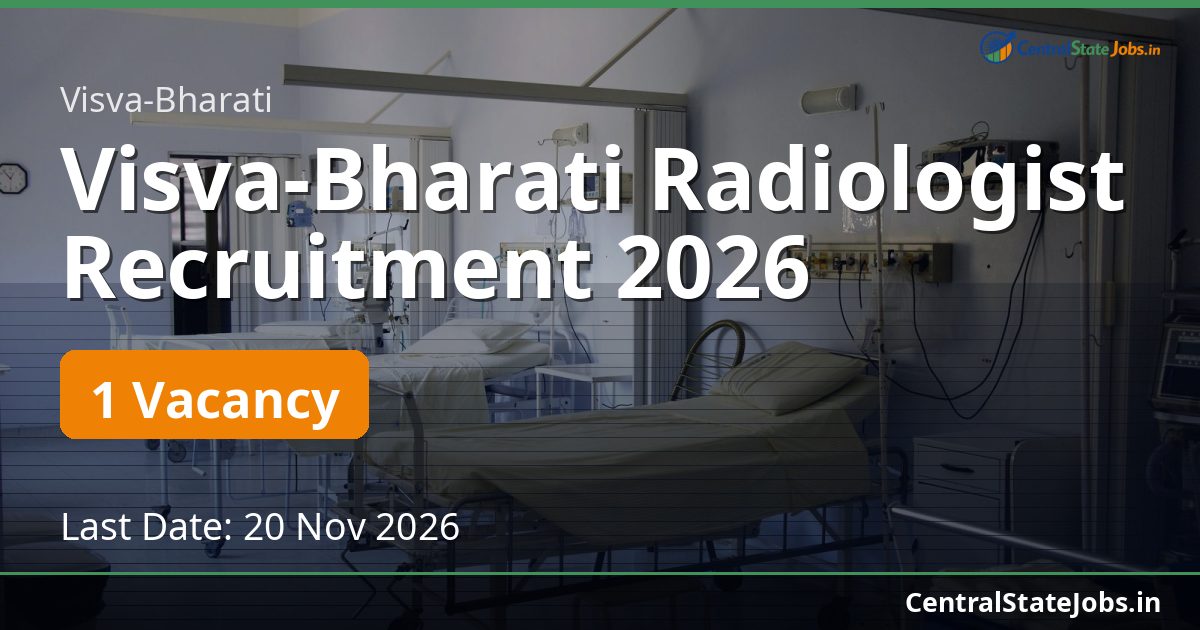 Visva-Bharati Radiologist Recruitment 2026