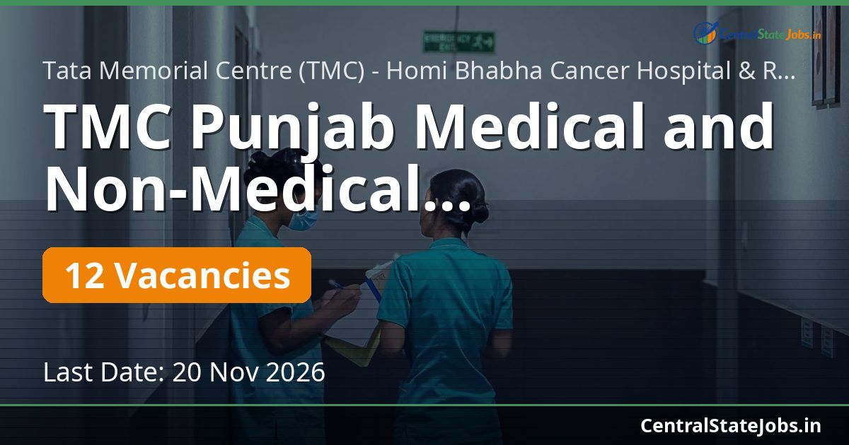 TMC Punjab Medical and Non-Medical Recruitment 2026