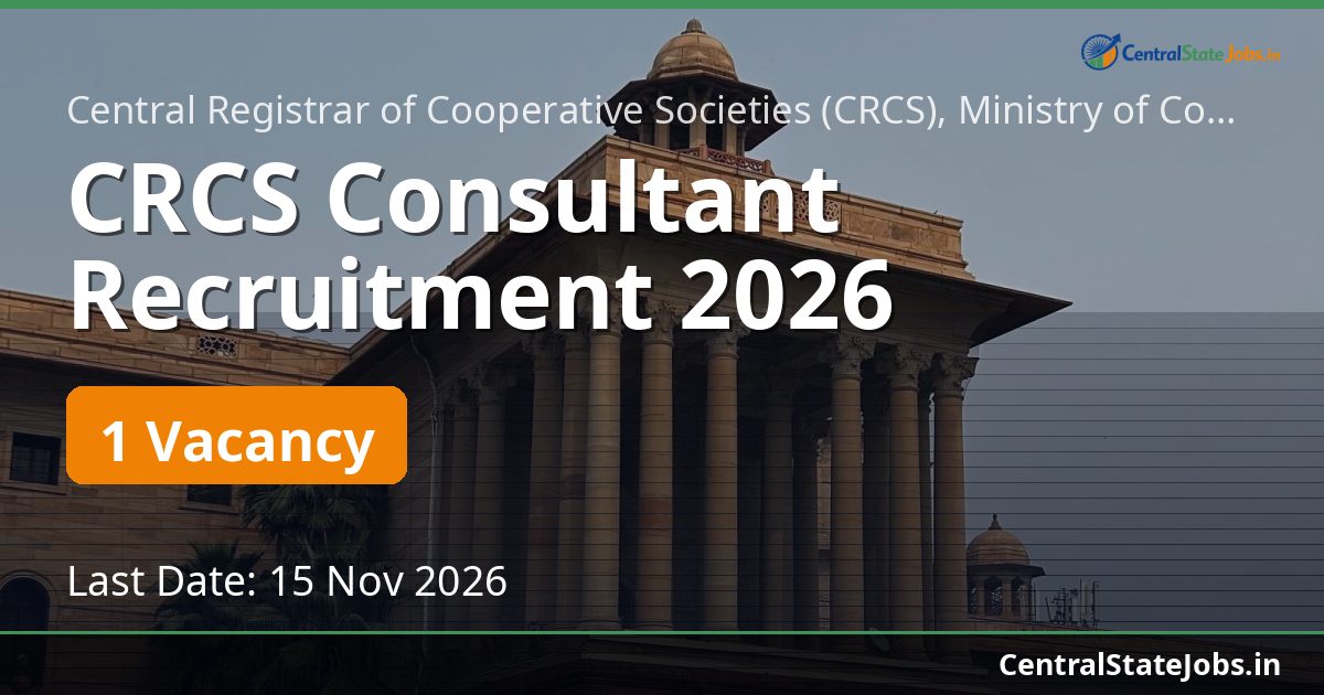 CRCS Consultant Recruitment 2026