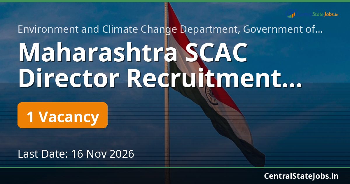 Maharashtra SCAC Director Recruitment 2026