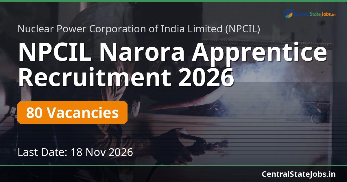NPCIL Narora Apprentice Recruitment 2026 — 80 Vacancies