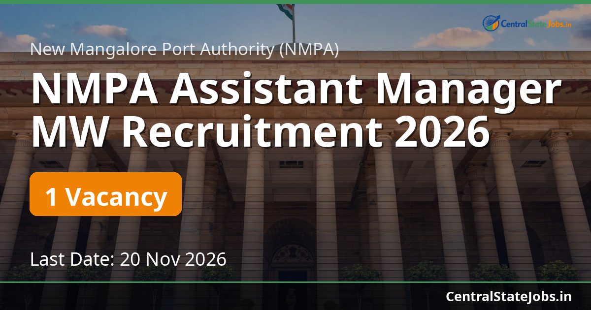 NMPA Assistant Manager MW Recruitment 2026