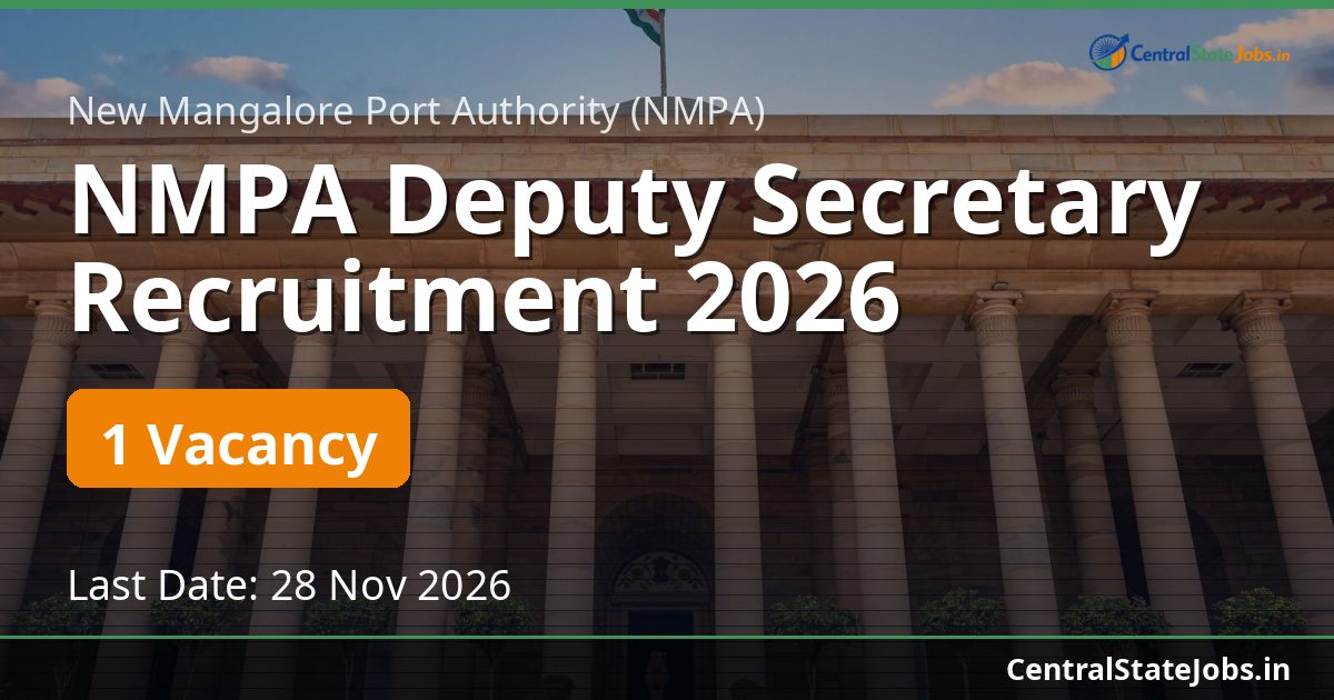 NMPA Deputy Secretary Recruitment 2026
