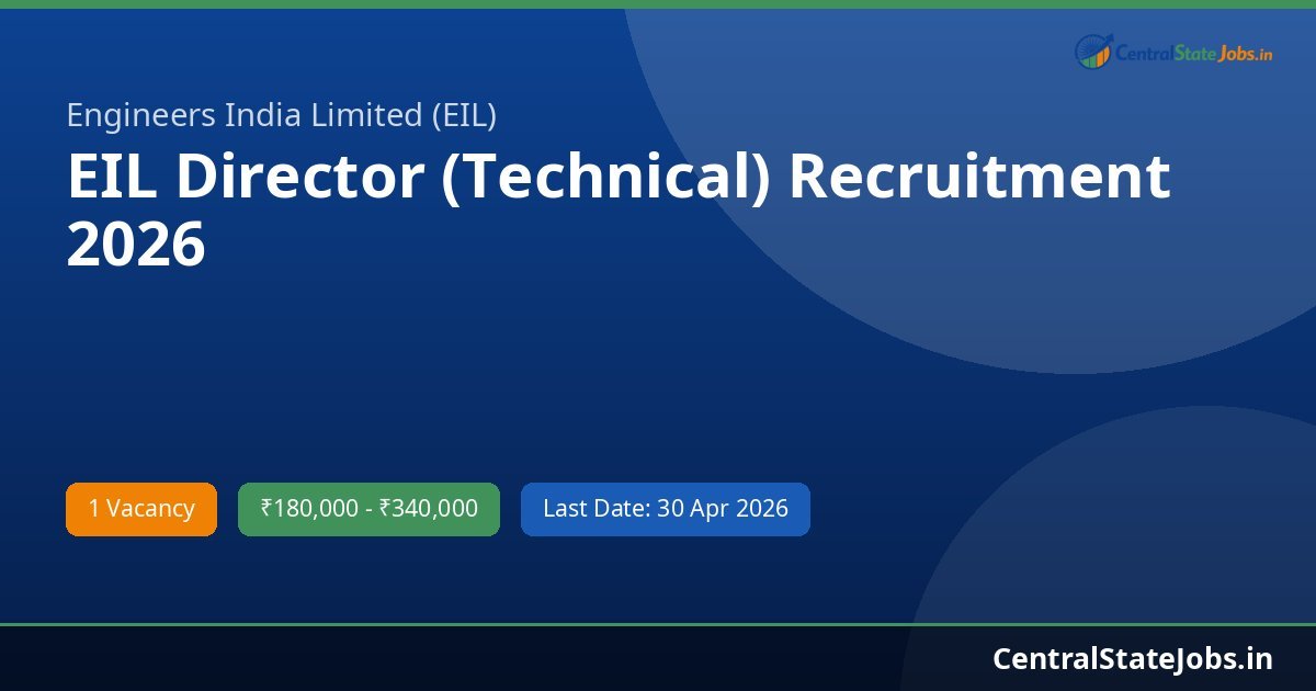 EIL Director (Technical) Recruitment 2026