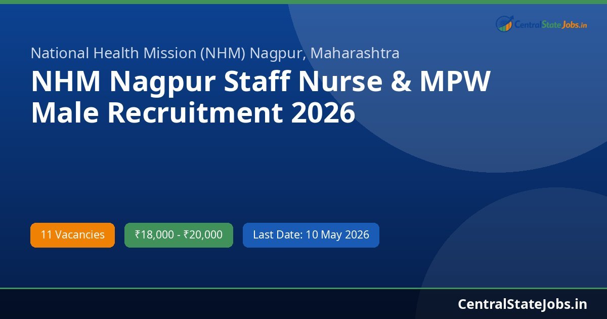 NHM Nagpur Staff Nurse & MPW Male Recruitment 2026
