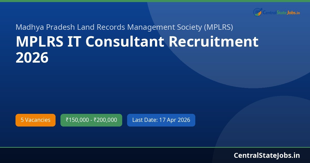 MPLRS IT Consultant Recruitment 2026