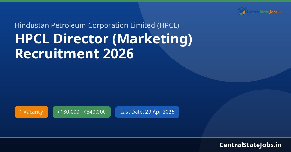 HPCL Director (Marketing) Recruitment 2026