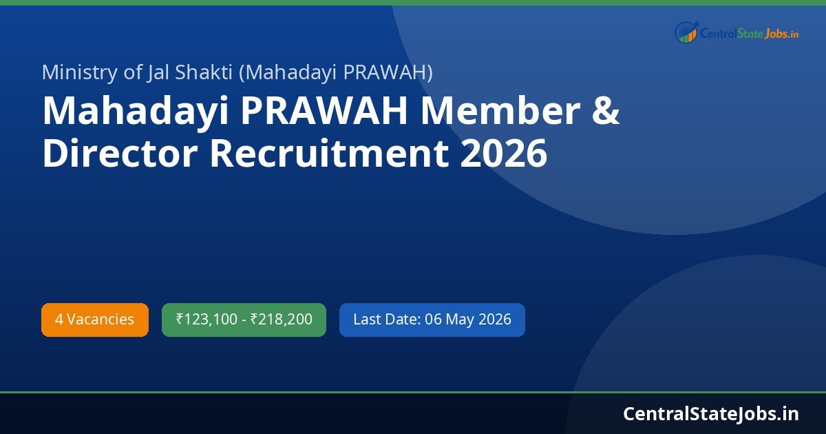Mahadayi PRAWAH Member & Director Recruitment 2026