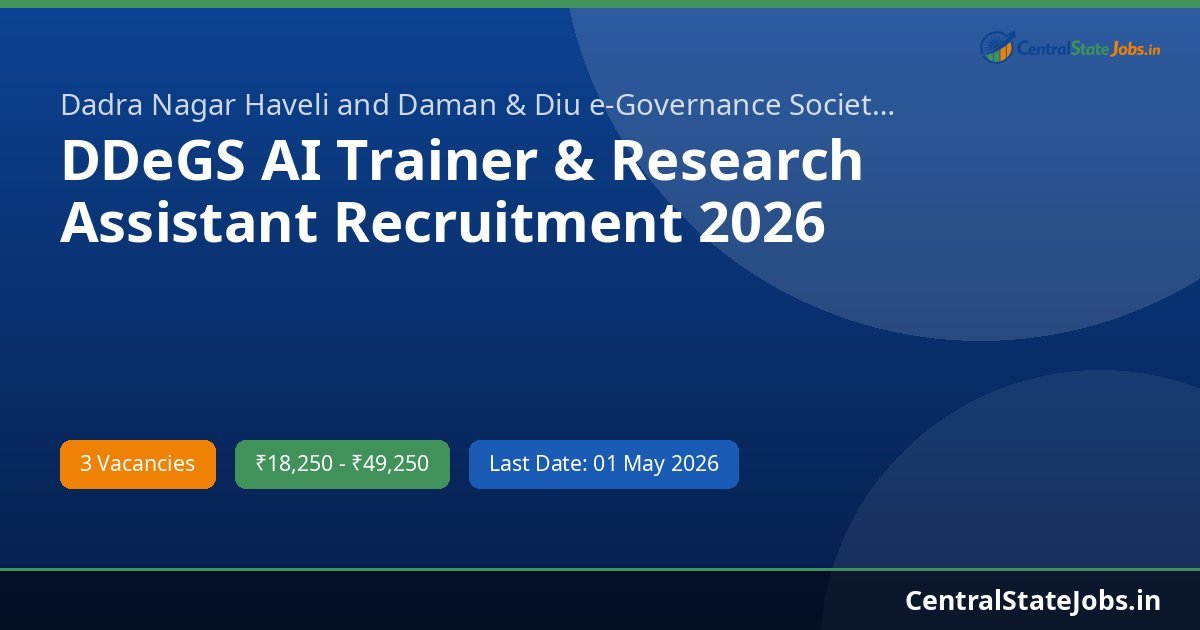 DDeGS AI Trainer & Research Assistant Recruitment 2026