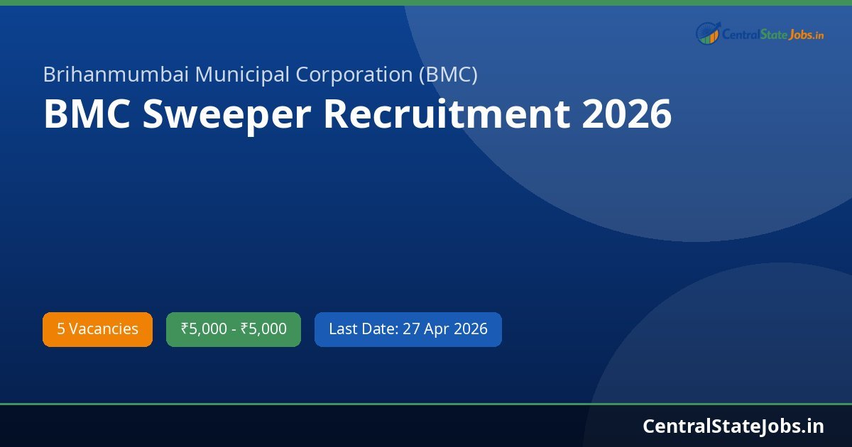 BMC Sweeper Recruitment 2026