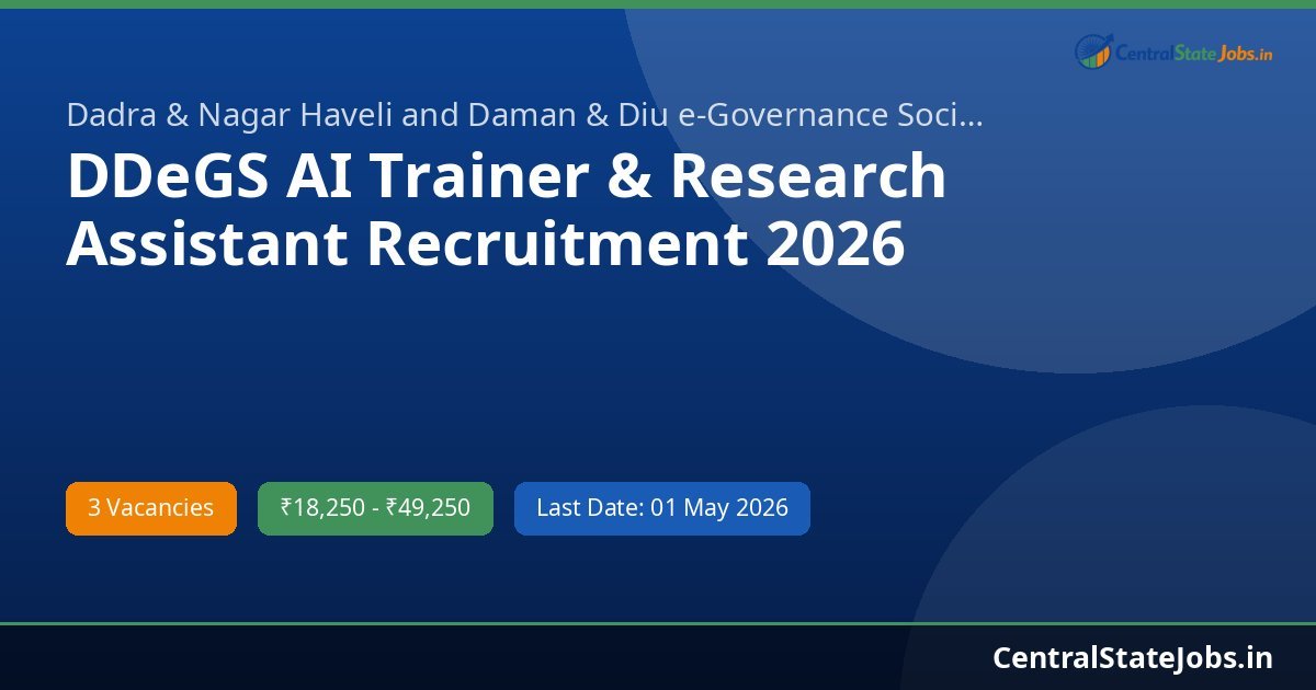 DDeGS AI Trainer & Research Assistant Recruitment 2026