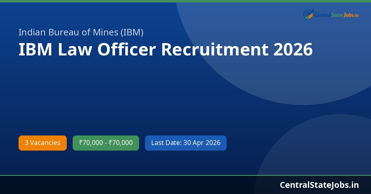 IBM Law Officer Recruitment 2026