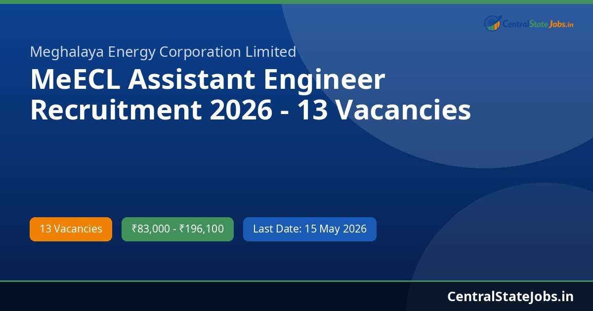 MeECL Assistant Engineer Recruitment 2026 - 13 Vacancies