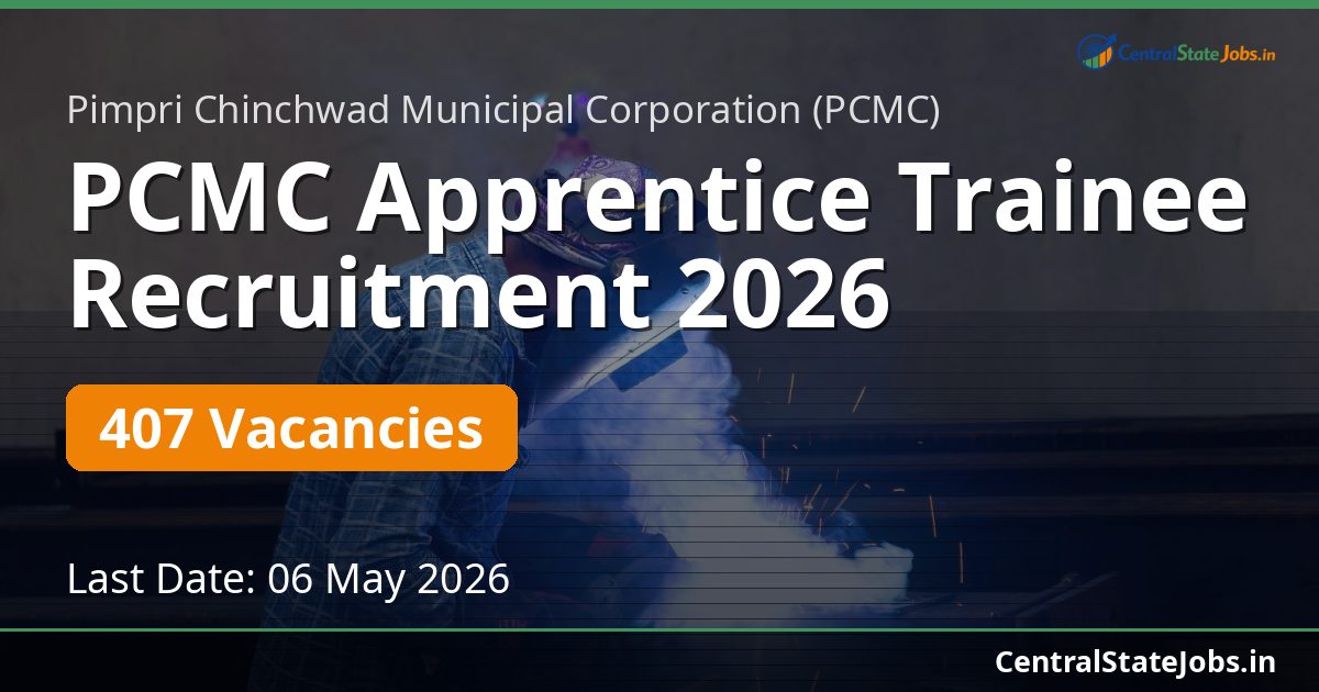 PCMC Apprentice Trainee Recruitment 2026 — 407 Vacancies