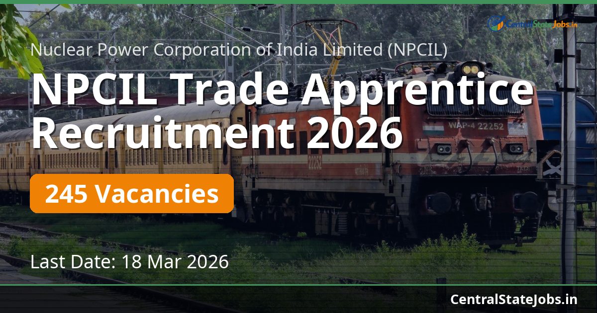 NPCIL Trade Apprentice Recruitment 2026