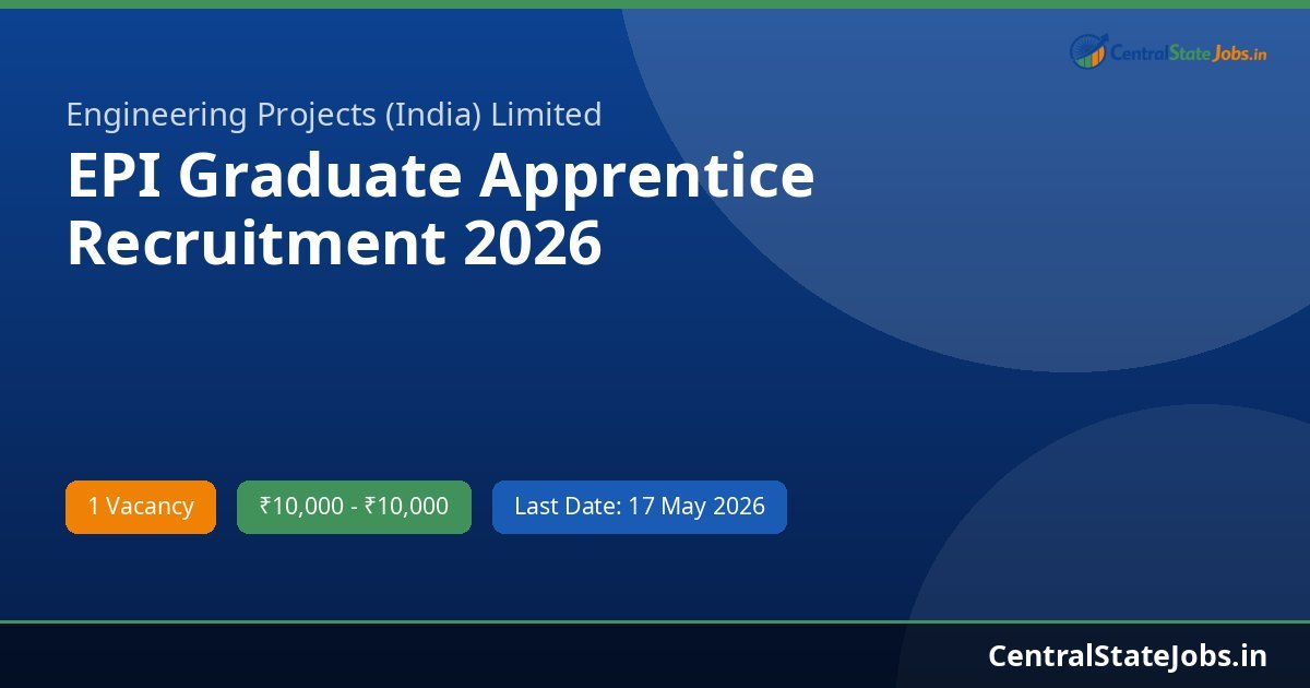 EPI Graduate Apprentice Recruitment 2026