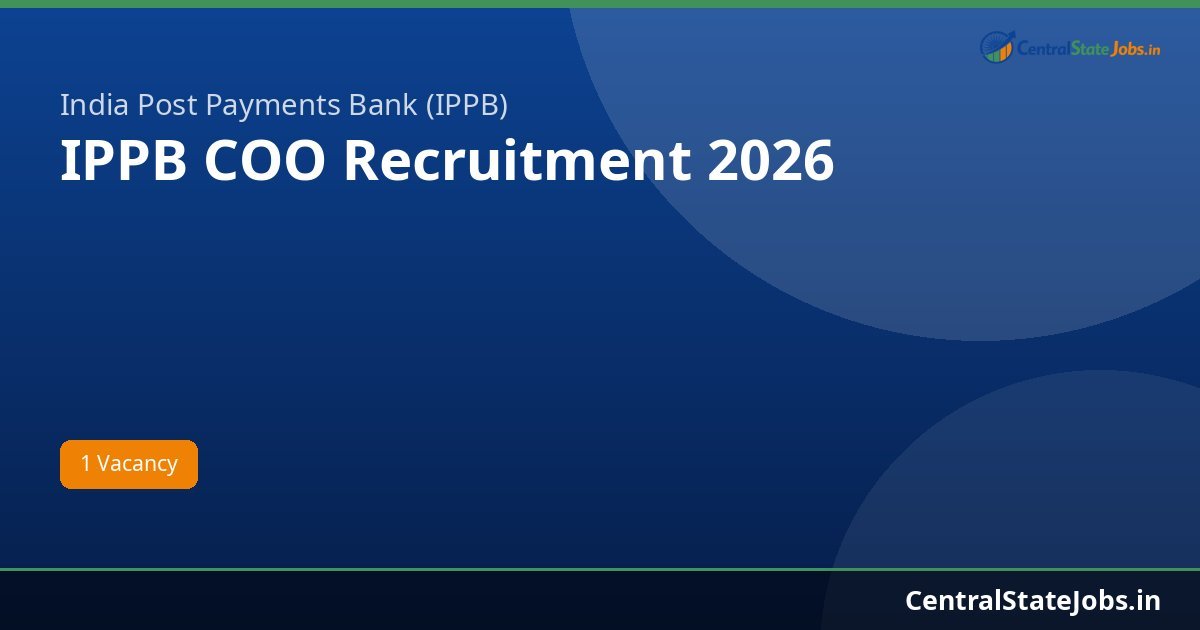 IPPB COO Recruitment 2026