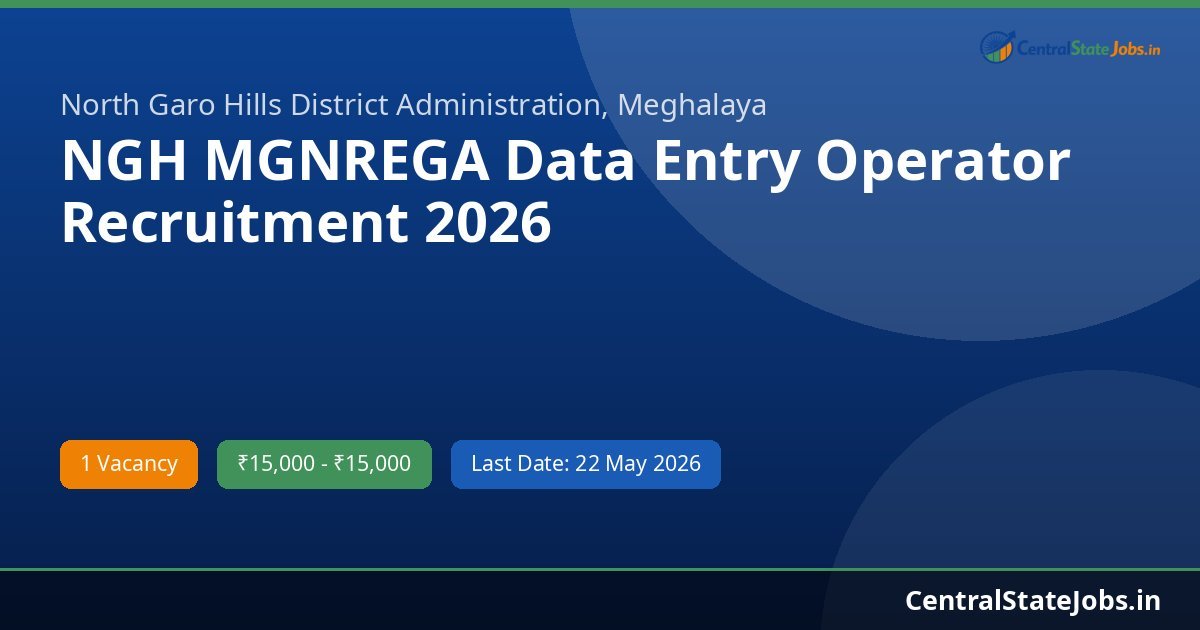 NGH MGNREGA Data Entry Operator Recruitment 2026
