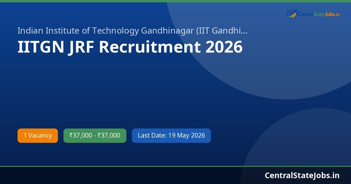 IITGN JRF Recruitment 2026
