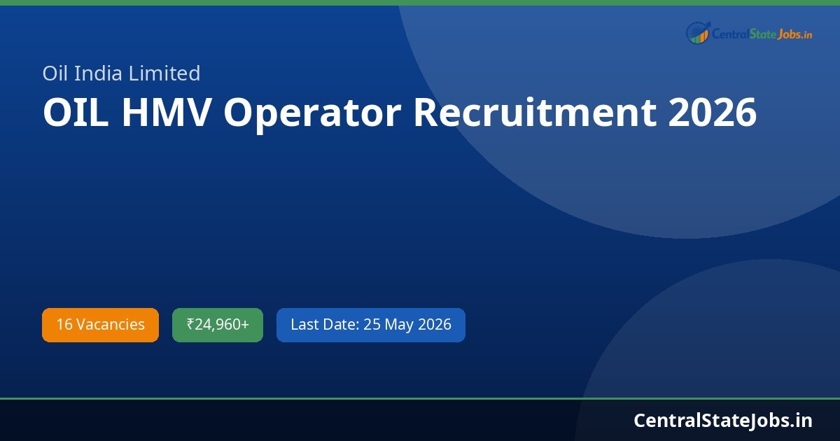 OIL HMV Operator Recruitment 2026