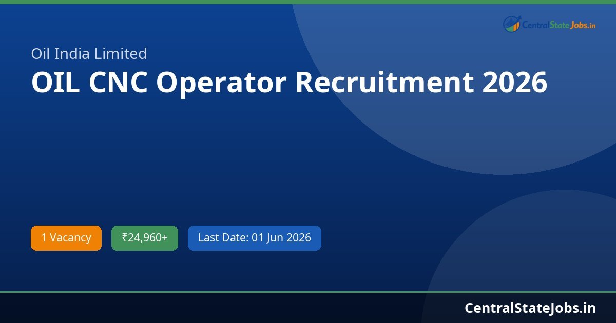 OIL CNC Operator Recruitment 2026
