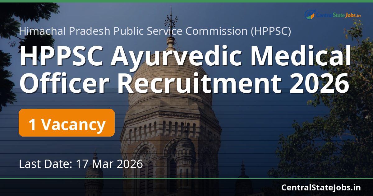HPPSC Ayurvedic Medical Officer Recruitment 2026