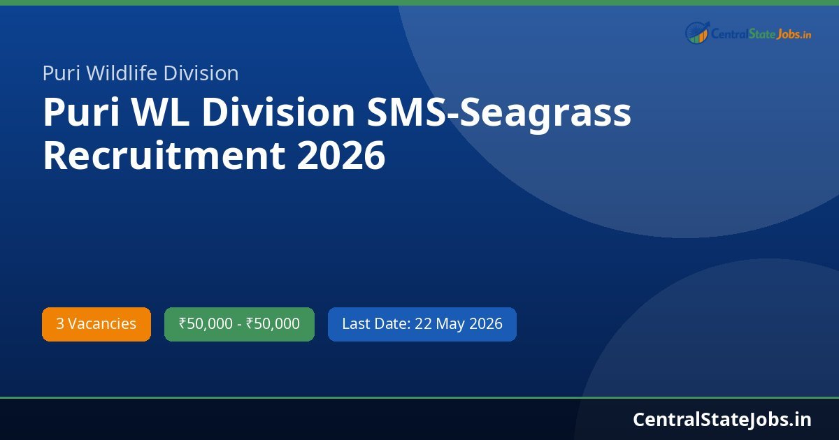 Puri WL Division SMS-Seagrass Recruitment 2026
