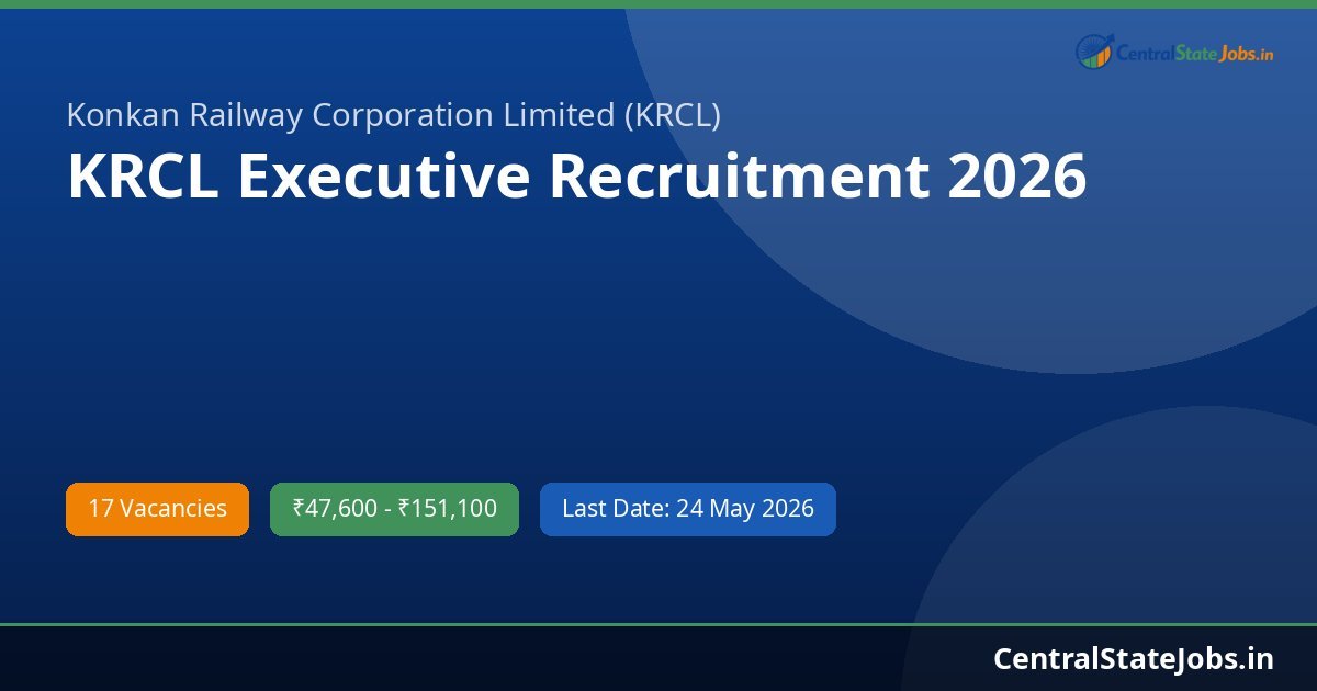 KRCL Executive Recruitment 2026
