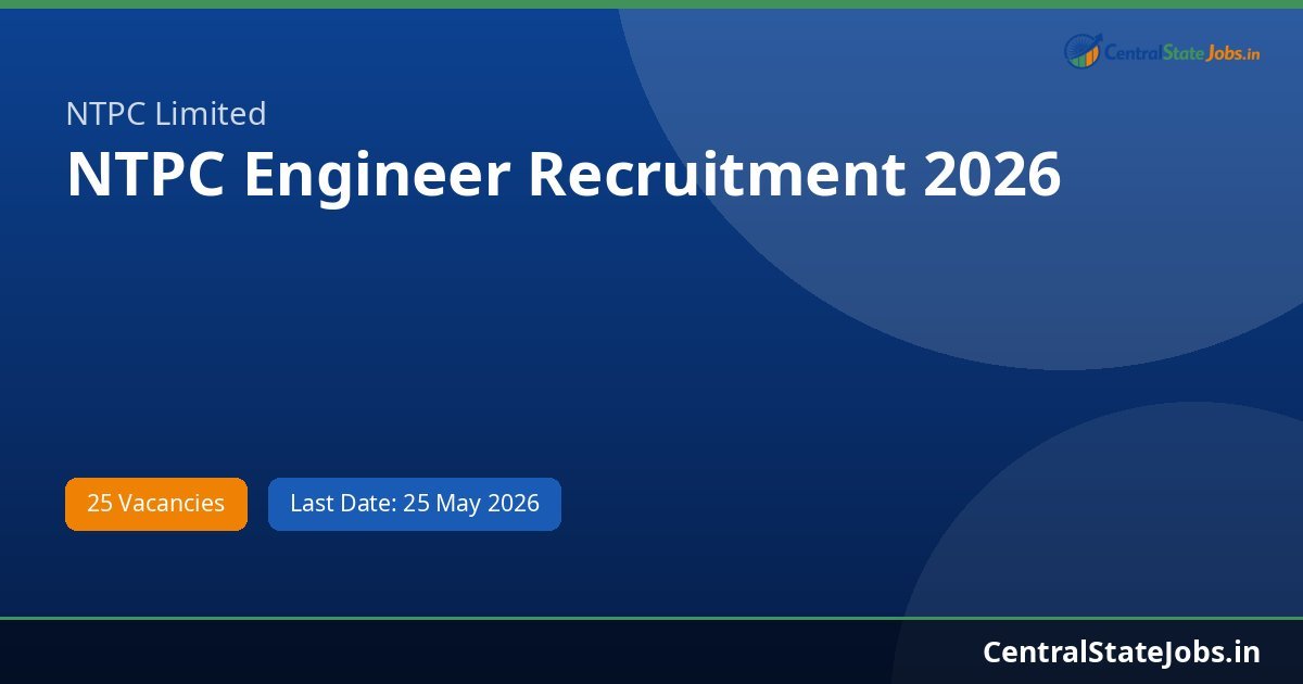 NTPC Engineer Recruitment 2026
