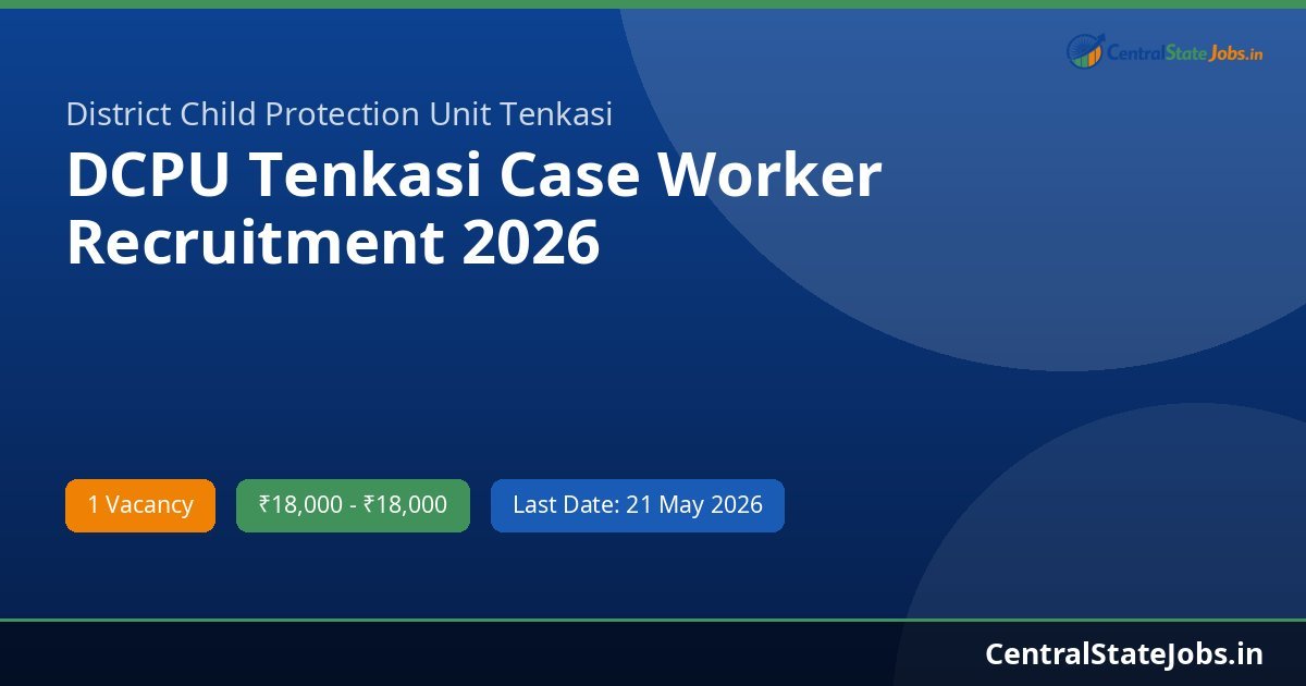 DCPU Tenkasi Case Worker Recruitment 2026