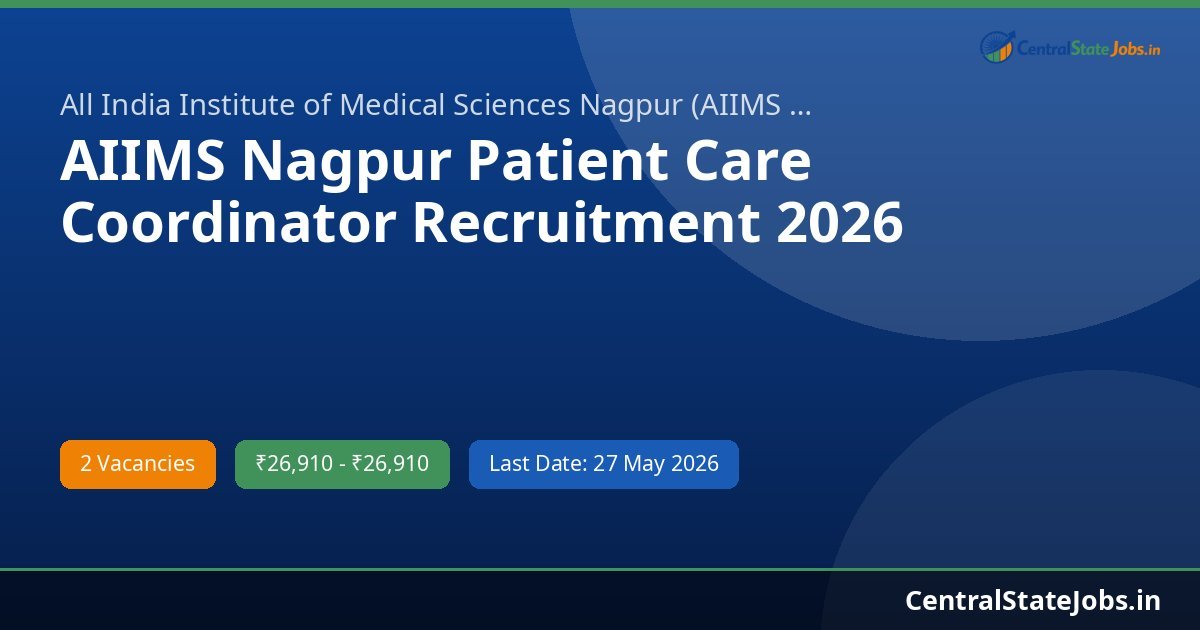 AIIMS Nagpur Patient Care Coordinator Recruitment 2026