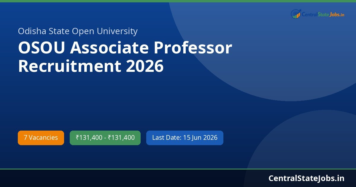 OSOU Associate Professor Recruitment 2026