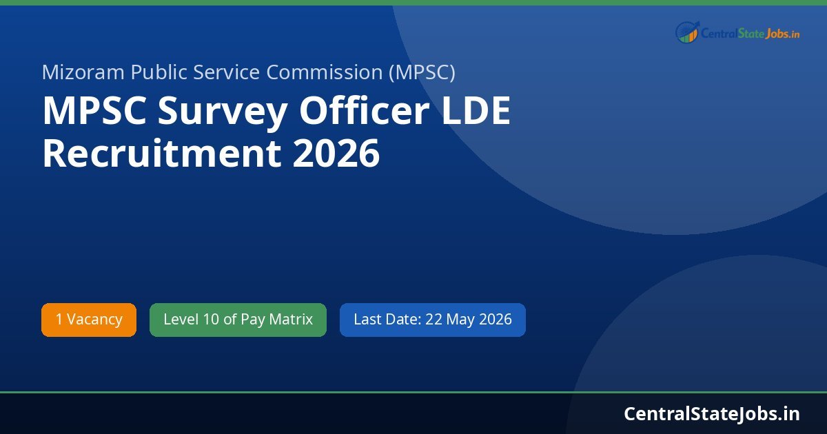 MPSC Survey Officer LDE Recruitment 2026