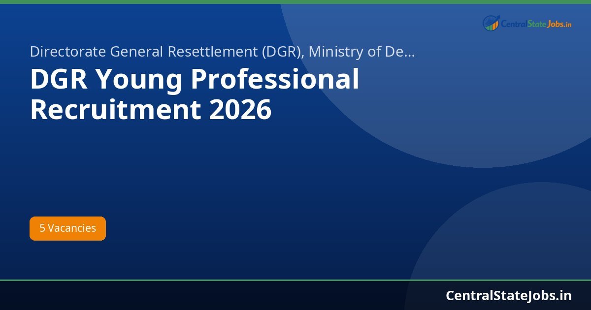 DGR Young Professional Recruitment 2026