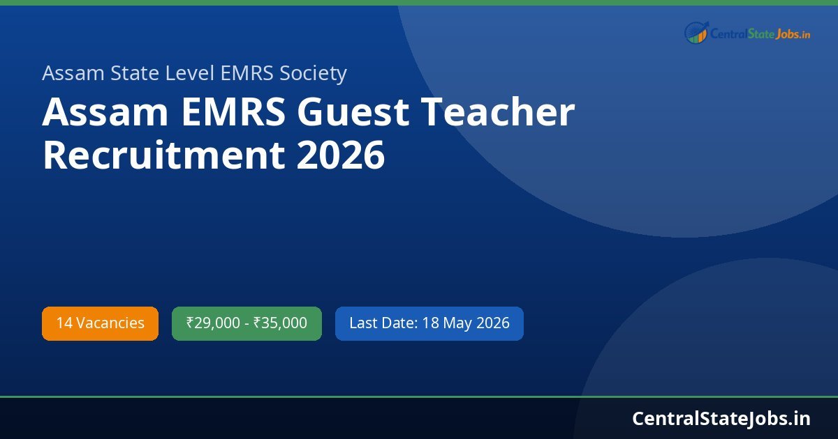 Assam EMRS Guest Teacher Recruitment 2026