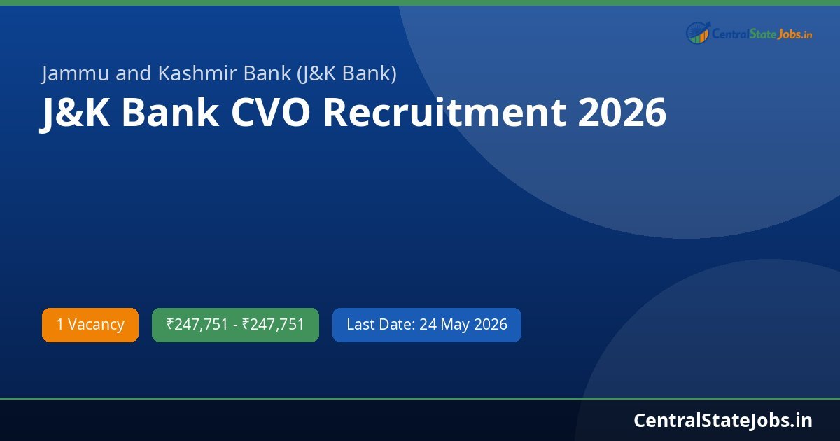 J&K Bank CVO Recruitment 2026