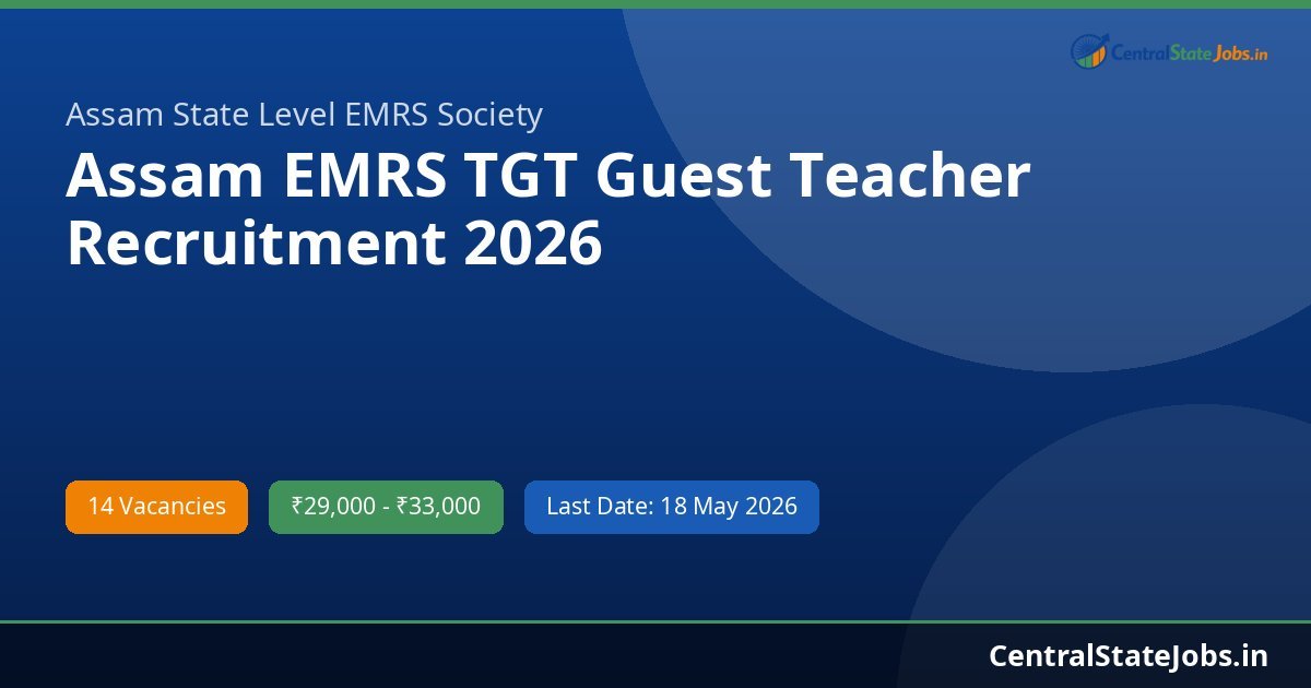 Assam EMRS TGT Guest Teacher Recruitment 2026