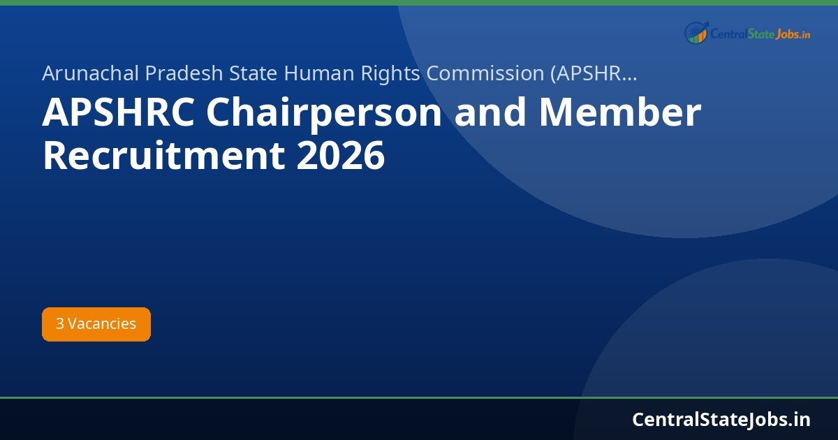 APSHRC Chairperson and Member Recruitment 2026