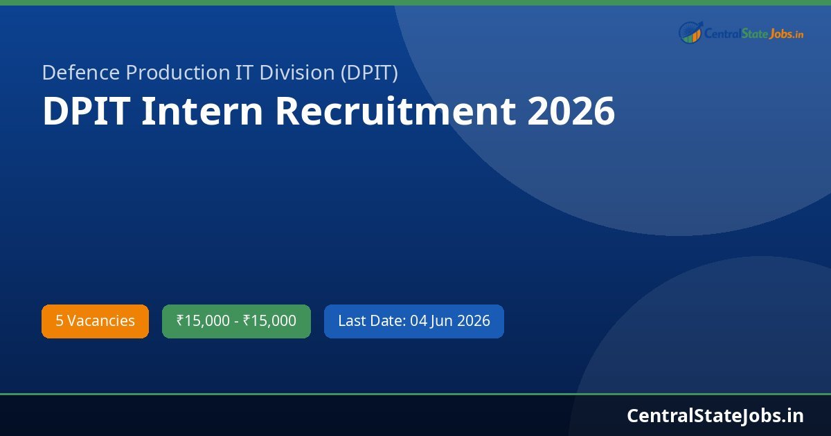 DPIT Intern Recruitment 2026