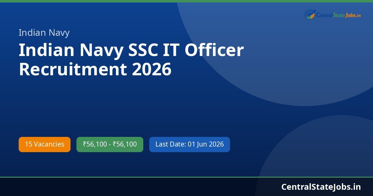 Indian Navy SSC IT Officer Recruitment 2026