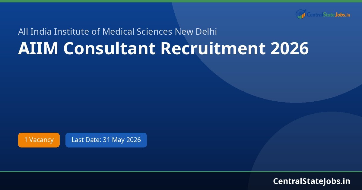 AIIM Consultant Recruitment 2026