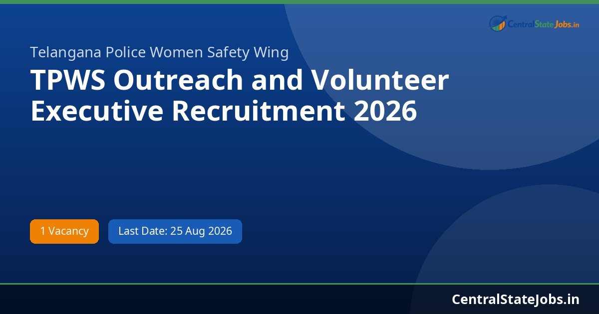 TPWS Outreach and Volunteer Executive Recruitment 2026