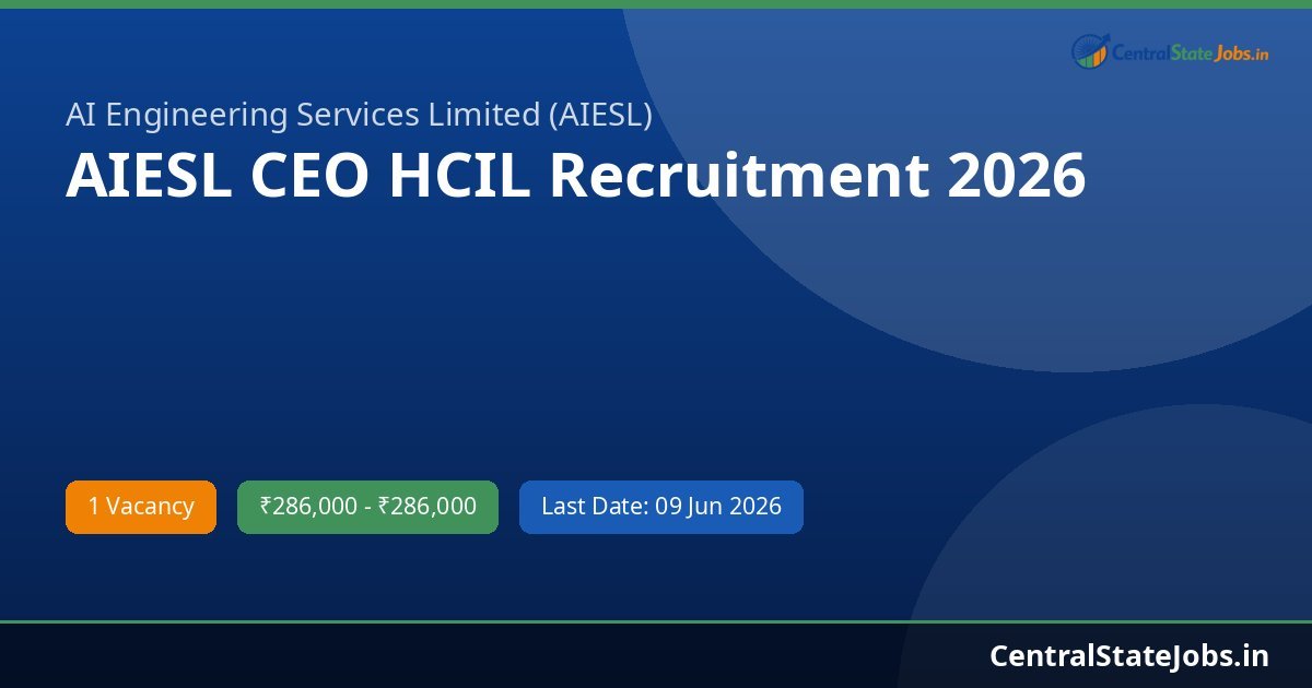 AIESL CEO HCIL Recruitment 2026