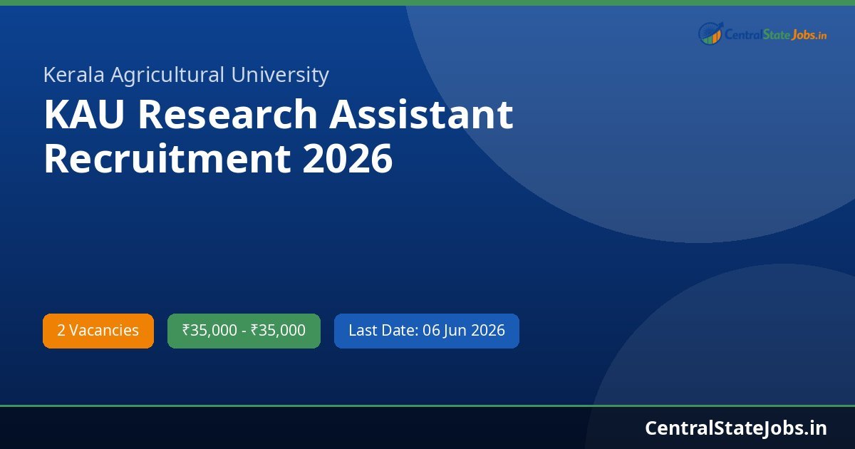 KAU Research Assistant Recruitment 2026